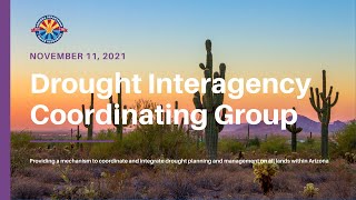 Drought Interagency Coordinating Group Meeting (11.11.2021)