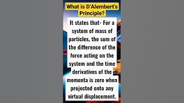 #D’Alembert’s#Principle#