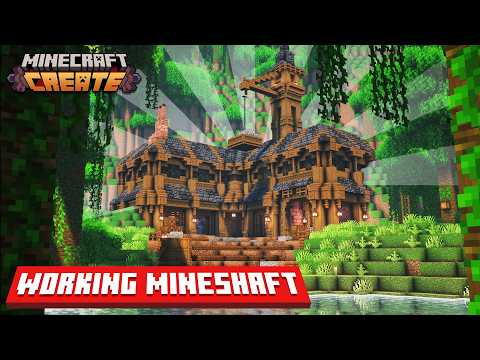 I Built a WORKING MINESHAFT in Minecraft Create Mod! [#2]
