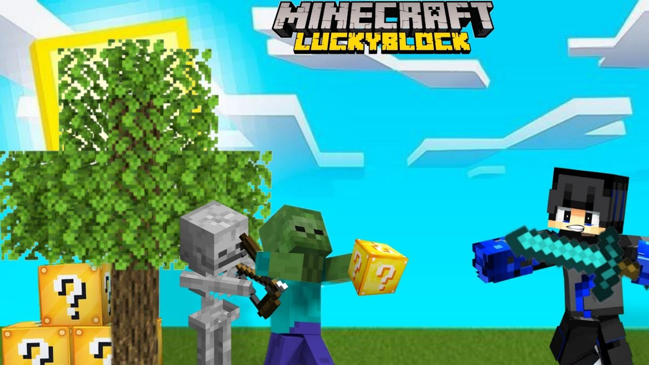 Minecraft but mobs give you lucky block || 