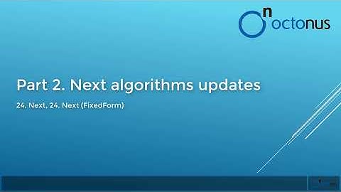 24. Next (FixedForm) and 24. Cascade (FixedForm) algorithms