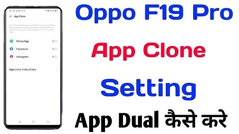 Oppo F19 Pro App Clone Setting || How To Dual App Setting On Oppo F19 Pro