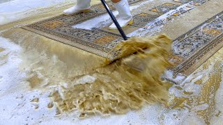 Mudflooded carpet  removing mud from carpet  video to ASME satisfaction