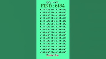 Try out your visual acuity by finding 6134 in 5 seconds #puzzle #iqtest #iq #shortsfeed #shorts #fyp