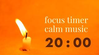 20 Minute Timer - Burning Candle Study Music 🕯️ Deep Work & Focus Flow
