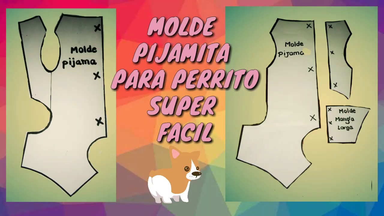 MOLDE PIJAMITA PARA PERRO SUPER FACIL DE REALIZAR 🐶💕