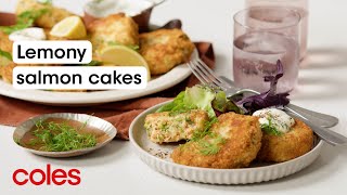 Lemony salmon cakes