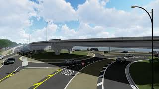 17th Avenue Interchange/Roundabout Animation (Pensacola Bay Bridge)
