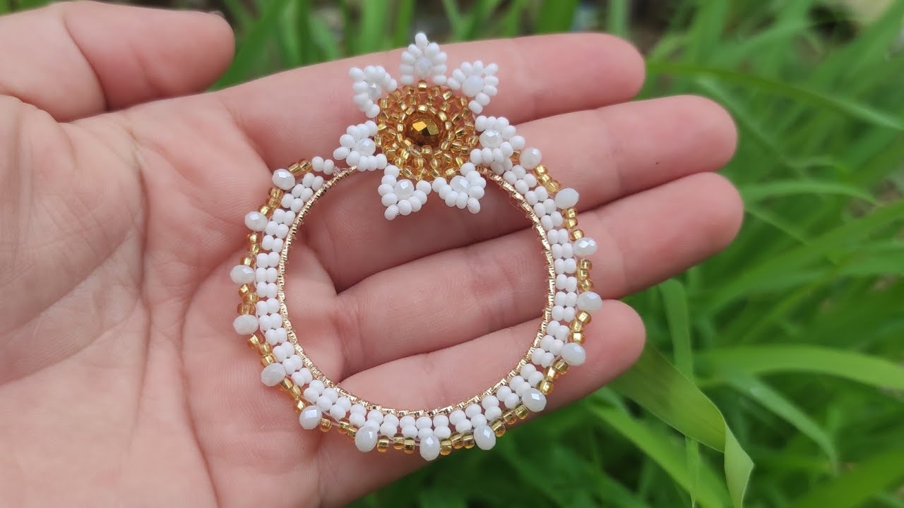 ARETE SOBRE ARO EN MOSTACILLA/ ARTE EN MOSTACILLA ❤️