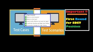 What is Test Scenarios & Test  Cases & it's Importance in Testing #sdet #interview #java #qa