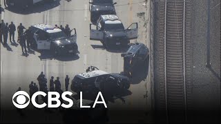 105 Freeway closed after human trafficking suspect crashes during LAPD chase