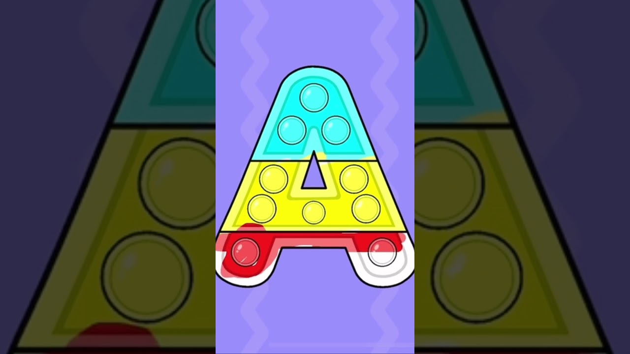 Coloring the letter A pop-it style. Bright, fun, and relaxing 🎨🔵