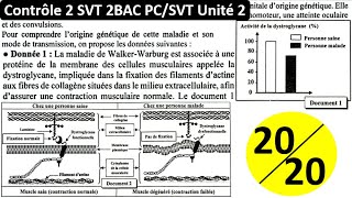 Controle 2 svt 2bac pc unité 2 génétique (شرح بالداريجة)