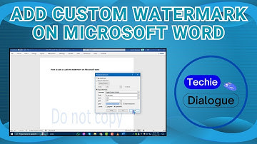 How to Add a Custom Watermark on Microsoft Word