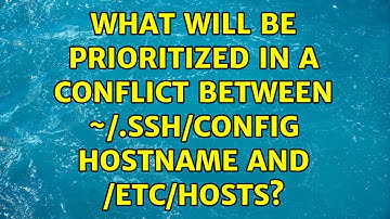 Unix & Linux: What will be prioritized in a conflict between ~/.ssh/config hostname and /etc/hosts?