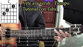 Video thumbnail of "Como tocar "Tiempo" de Vete a la Versh - Tutorial Guitarra"