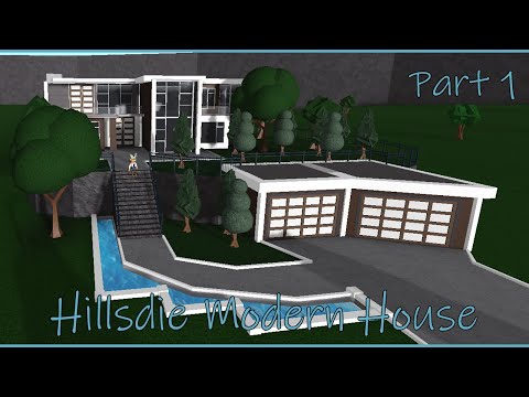 My Roblox Bloxburg Hillside House Mountain House Youtube - hillside modern mansion part1 exterior roblox bloxburg gamingwithv