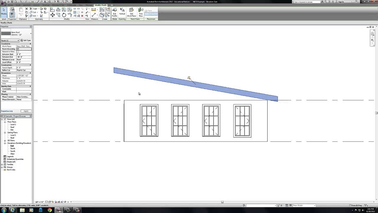 Shed Roof Revit - YouTube