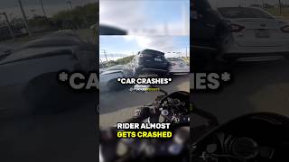 Biker Nearly CRUSHED Between Two Cars 🚗💥 #closecall #motorcycle #dashcam