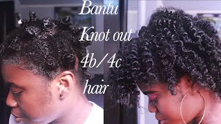 HOW TO DO A BANTU KNOT OUT ON 4B/4C HAIR|MISTAKES YOU SHOULD AVOID