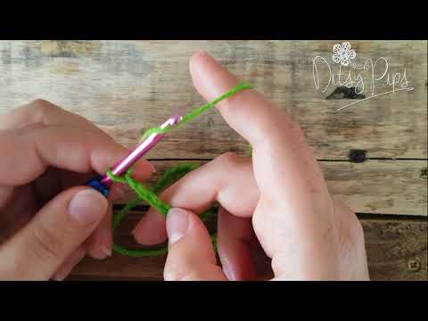 (US) Double / (UK) Treble Crochet Stitch Tutorial - Left Handed