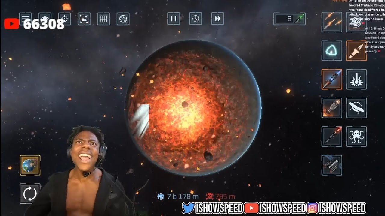 Earth Exploding Ishowspeed iShowspeed Destroys Earth On Solar Smash!💀 @IShowSpeed - YouTube