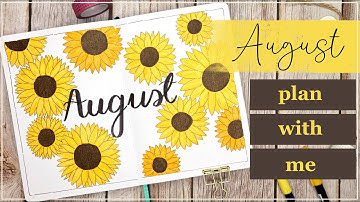 August 2022 | Bullet Journal Set Up | Plan With Me - Sunflower Theme