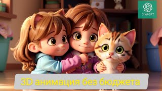 Анимационный 3D мультфильм без бюджета с помощью ChatGPT