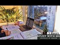 3 HOUR STUDY WITH ME | Background noise, Rain Sounds, 10-min break, No Music