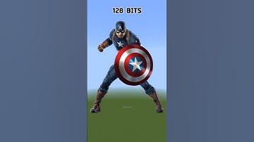 Captain America Pixel Evolution | 1/8 Bits → 128 Bits | Dark Pixel 🎮