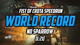 Destiny - Fist of Crota NO SPARROW Speedrun World Record! [1:21]