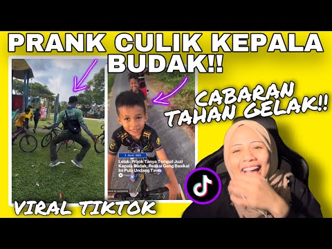 PRANK CULIK KEPALA BUDAK VIRAL TIKTOK!! 🤣TRY NOT TO LAUGH 😭 BERTERABUR BUDAK LARI!!