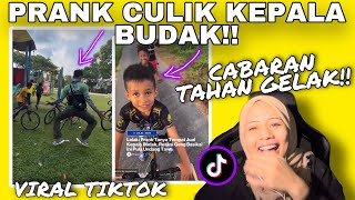 PRANK CULIK KEPALA BUDAK VIRAL TIKTOK!! 🤣TRY NOT TO LAUGH 😭 BERTERABUR BUDAK LARI!!