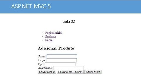 ASP NET MVC 5 Web Application  - Aula 02