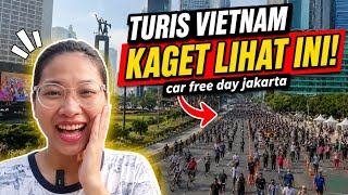 VIETNAMESE TOURISTS SHOCKED! 🇮🇩 Jakarta Completely Transforms on Car-Free Day?!
