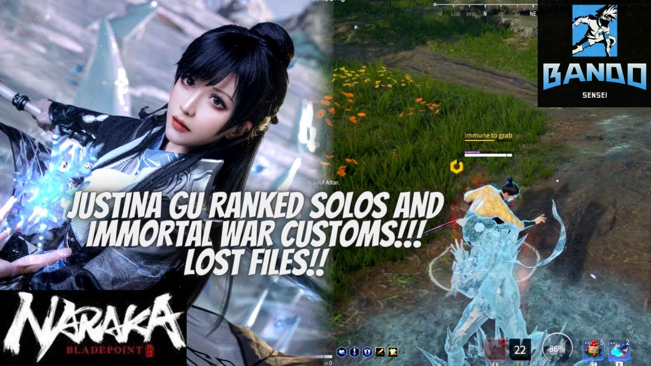 NARAKA: Bladepoint - JUSTINA GU RANKED SOLOS AND IMMORTAL WAR CUSTOMS ...