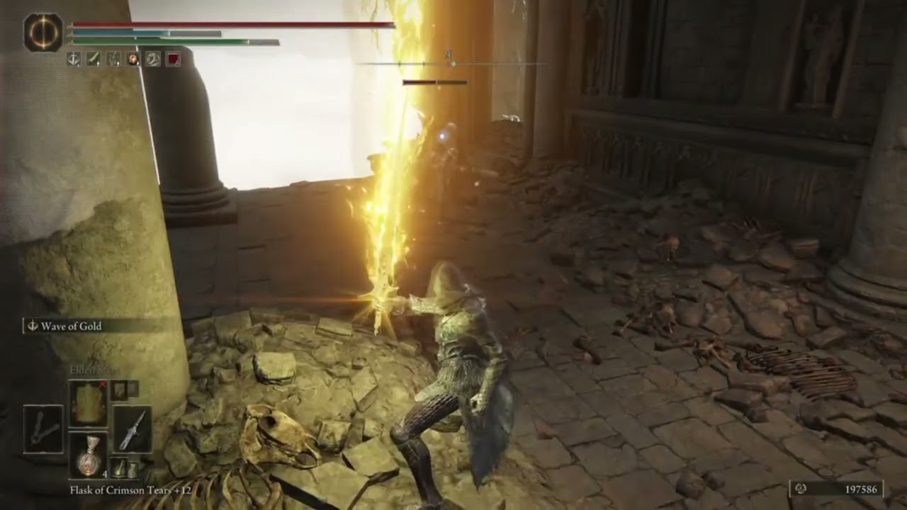 Elden Ring play through of Crumbling Faram Azula Godskin Duo boss 