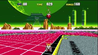 Sonic CD (Tails Run) (Sega CD/PS3) Gameplay Part 4 (Quartz Quadrant)