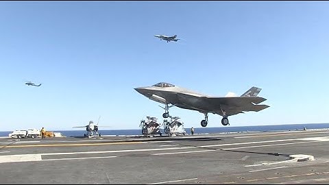 F-35C Completes First Arrested Landing aboard Aircraft Carrier (Multi-angle)