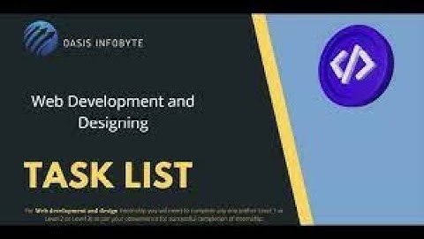 Task 1 of level 2 as a Web Development Internship at Oasis Infobyte Full Guide
