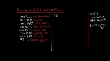 8-Bit Division Program in 8051 Microcontroller | Assembly Language Tutorial
