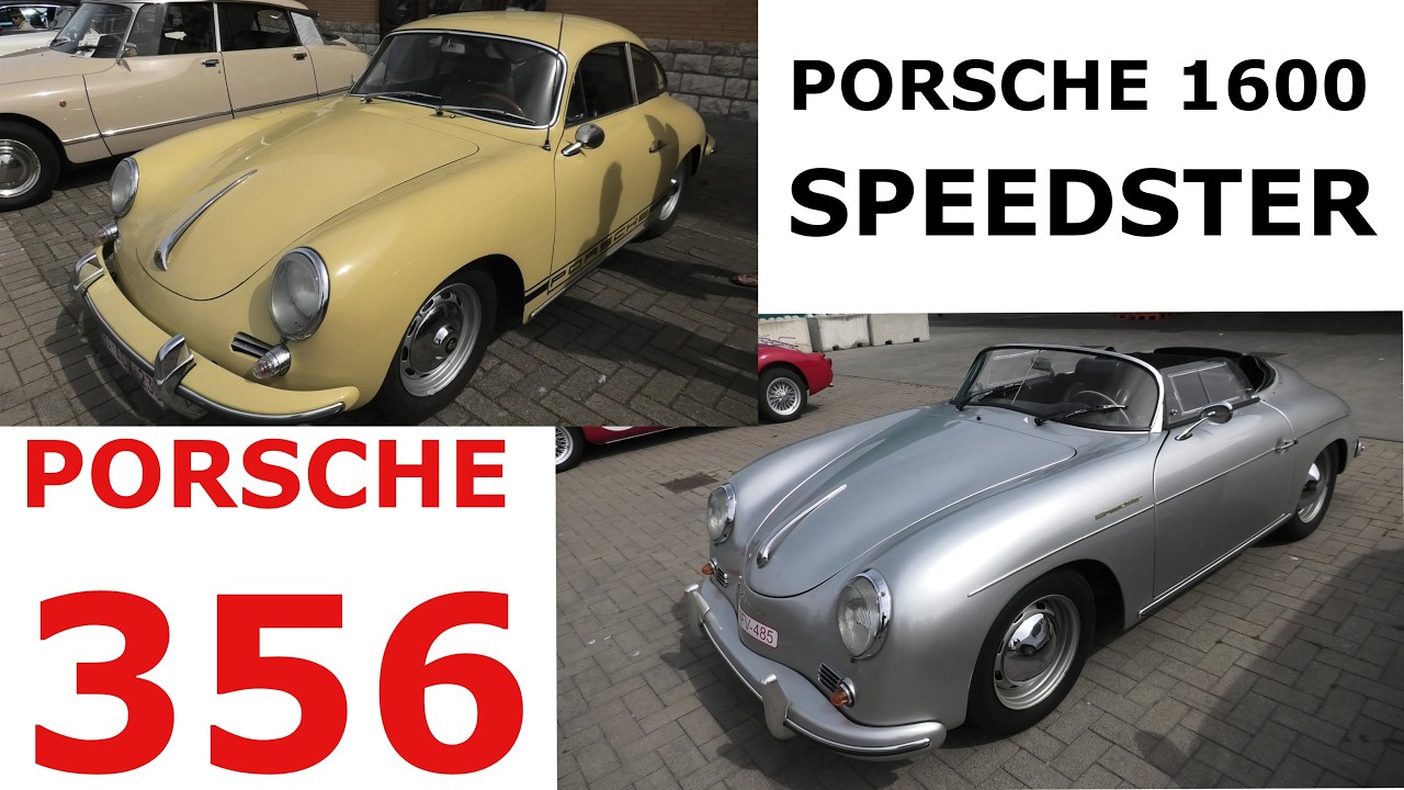 WOW! Porsche 356 + Porsche 1600 Speedster on the road