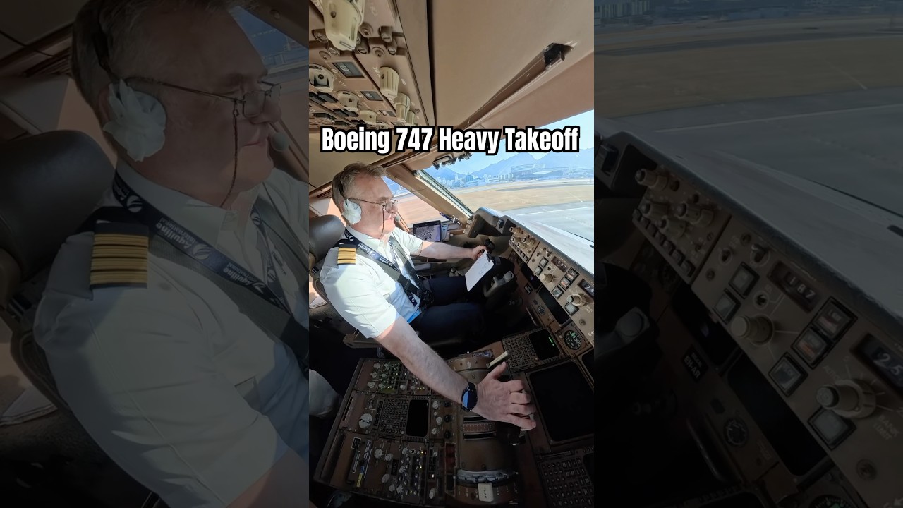 Boeing 747 Heavy Takeoff, Climbing Low