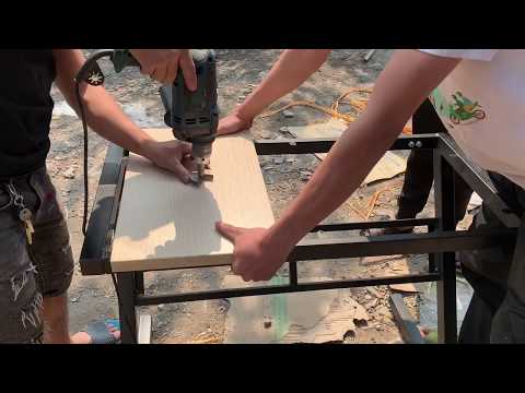 Video Hướng dẫn khoan lỗ luồn dây điện mặt bàn - Nội Thất... - youtube