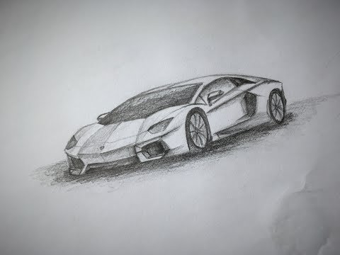 How To Draw A Lamborghini Aventador Youtube