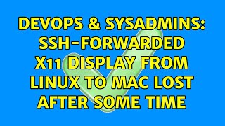 Celebrity DevOps & SysAdmins: SSH-forwarded X11 display from Linux to Mac lost after some time Net Worth