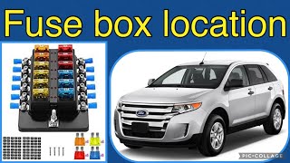 The fuse box location on a 2014 Ford Edge