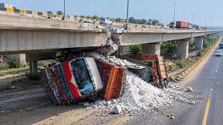 Fully Loaded Pakistani Dumper Crashes Into Bridge | Massive Damage