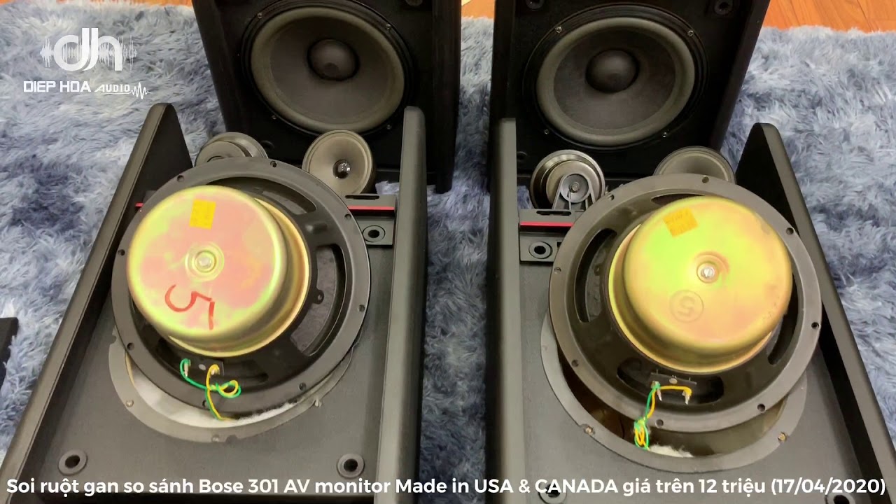 Inspecting and comparing the internals of Bose 301 AV Monitor Made