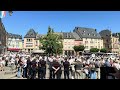 The traditional jumping procession in honor of Saint Willibrord takes place in Echternach.